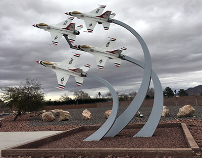 Thunderbird Monument at Nellis AFB