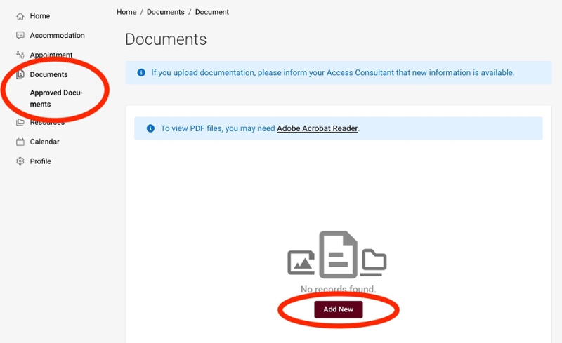 A screenshot of Accommodate Documents page image.