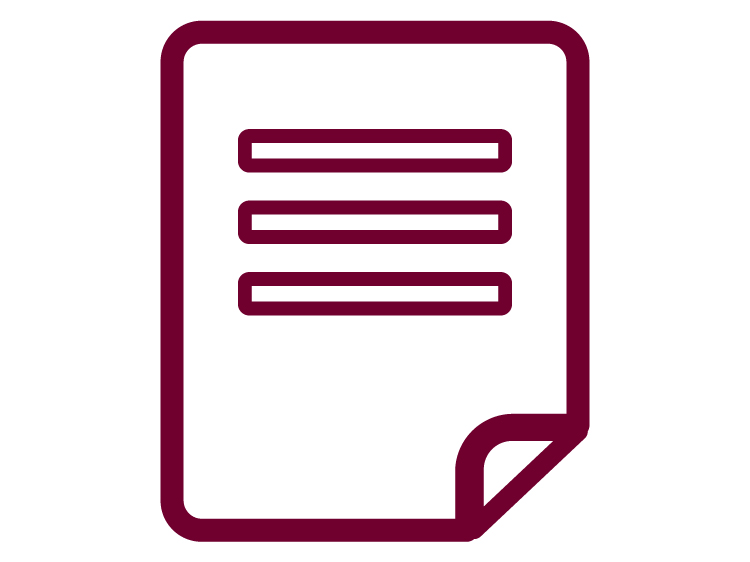 maroon colored icon on an application form
