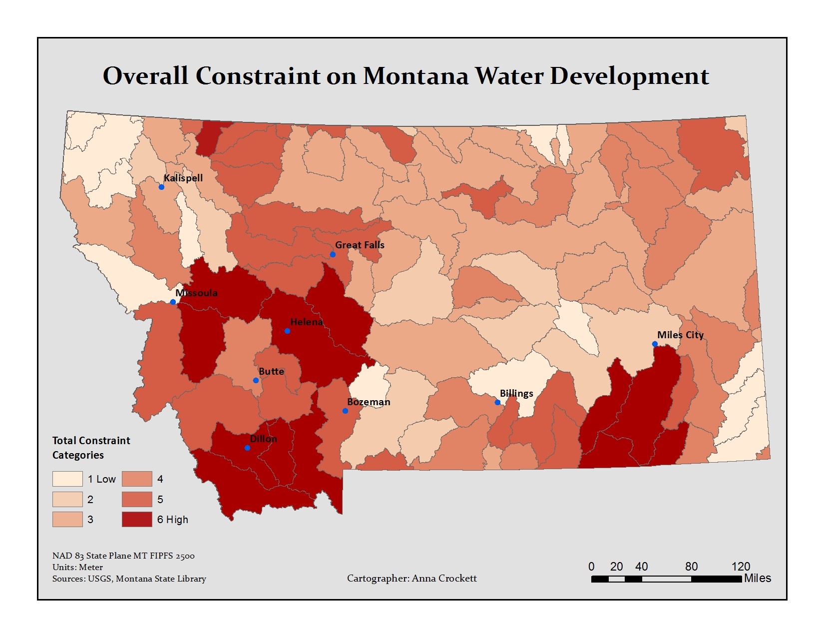 Figure 1. Aggregated legal constraints on Montana water use and development