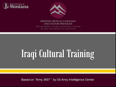 Iraqi Cultural Training