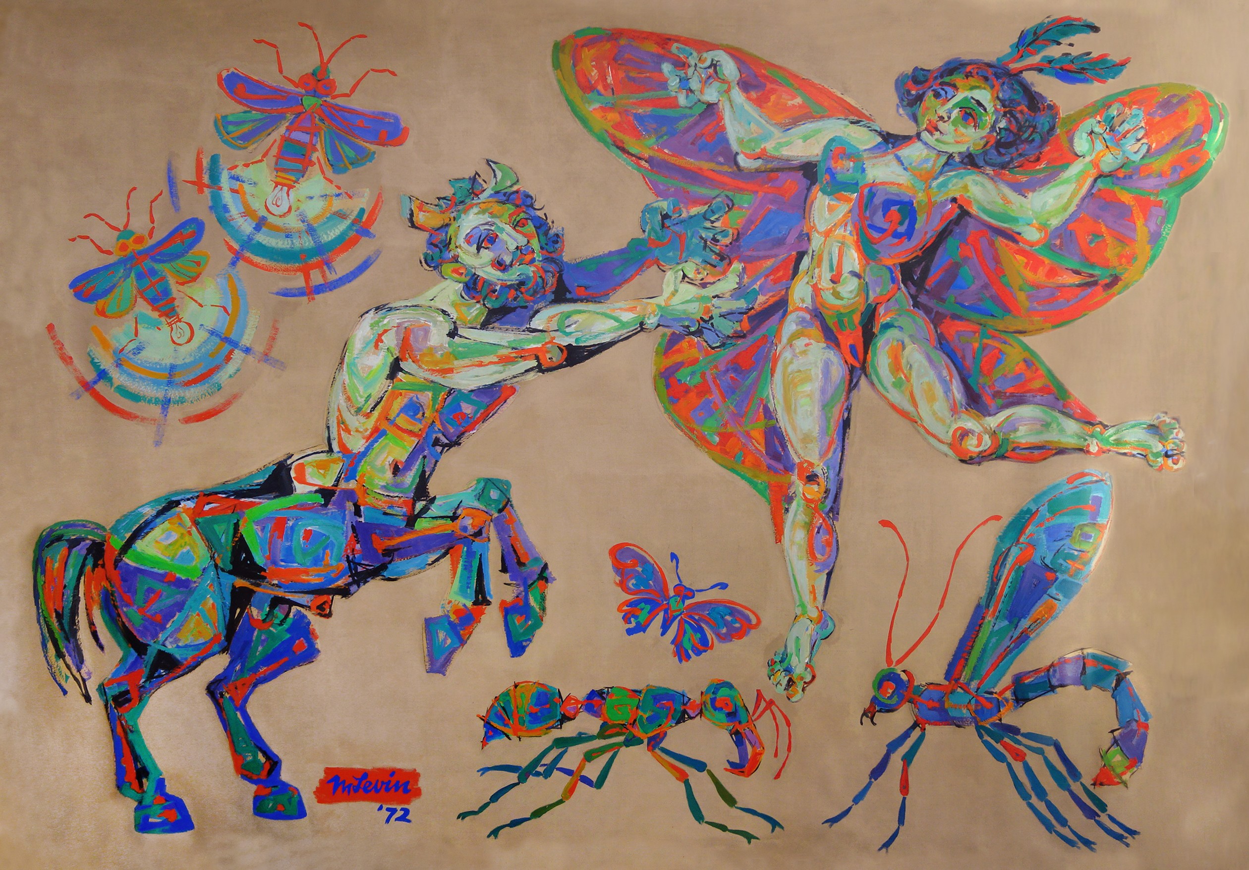 Rape of the Luna Moth by Morton Levin
