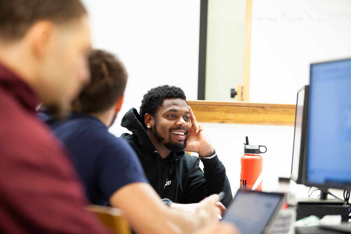 Photo of student in class