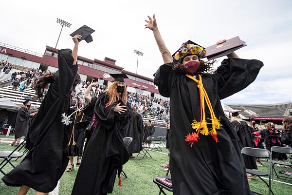 Photo of several graduates
