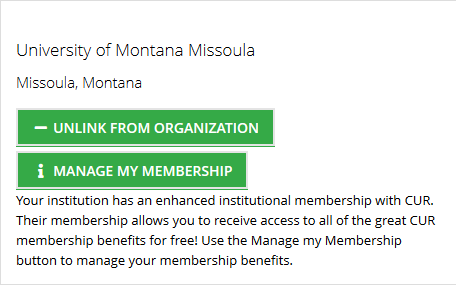 Image depicting NCUR manage my membership button