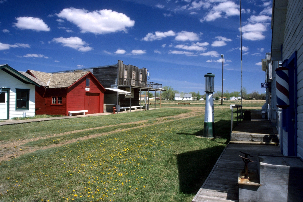 Pioneer town in Scobey, a gathering of many otherwise doomed homestead-era buildings, is a must-see in northeast Montana. (Photo by Rick and Susie Graetz)