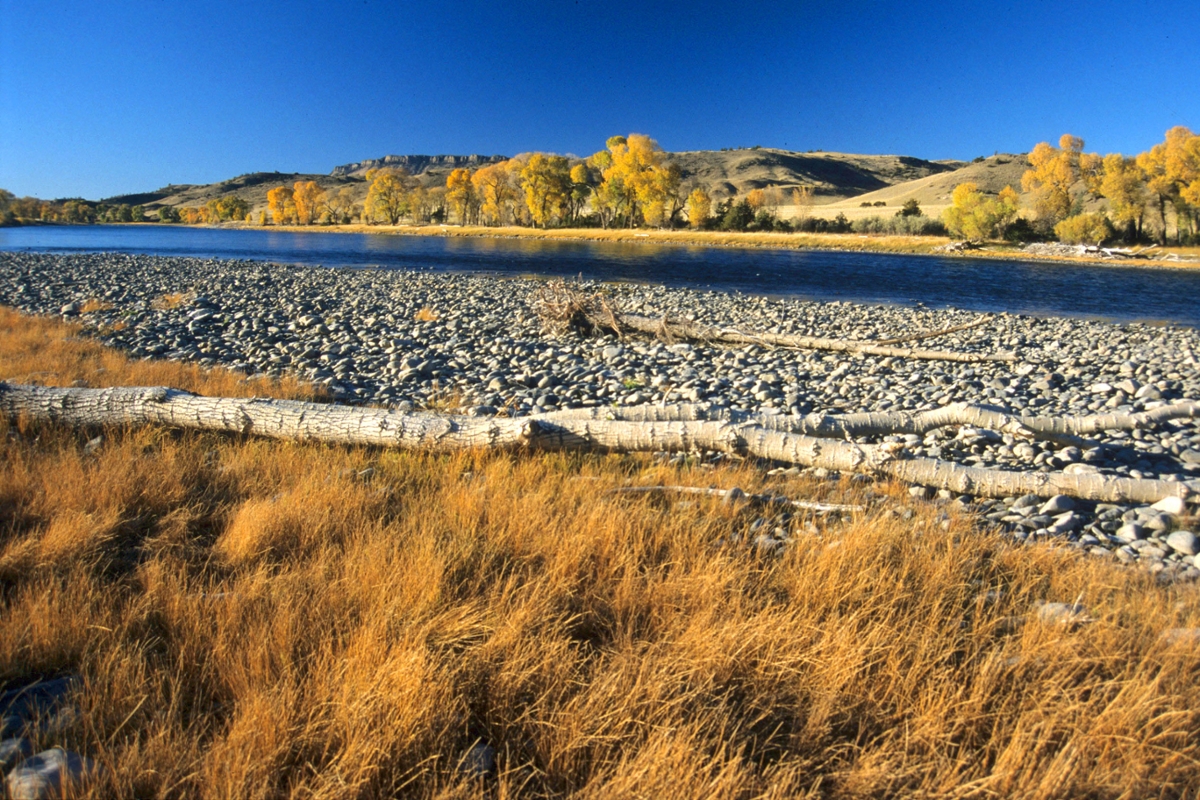 The Yellowstone River winds near Big Timber. (Photo by Rick and Susie Graetz)