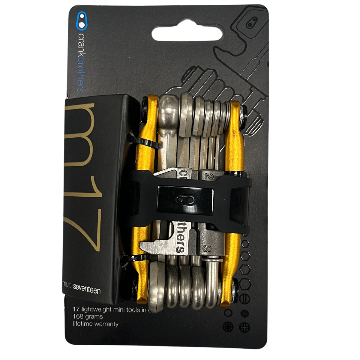 bike fixing multitool in black and gold