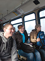UM students on the bus