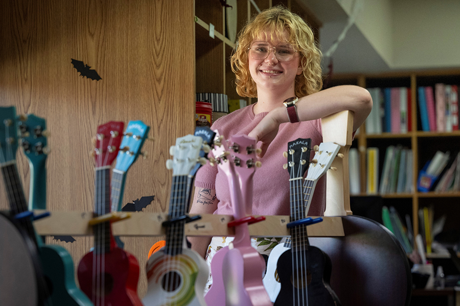 An image of Emmaa McMillan in her classroom. 