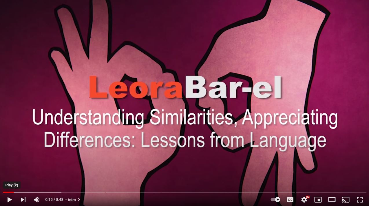 Video link to UM linguistics Professor Leora Bar-el discussing how languages teach us about what it means to be human .