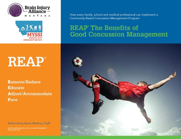 title image for REAP with soccer player jumping and kicking a ball