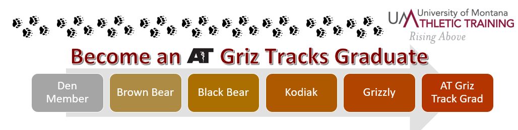 Graphic of steps to become a AT Griz Grad