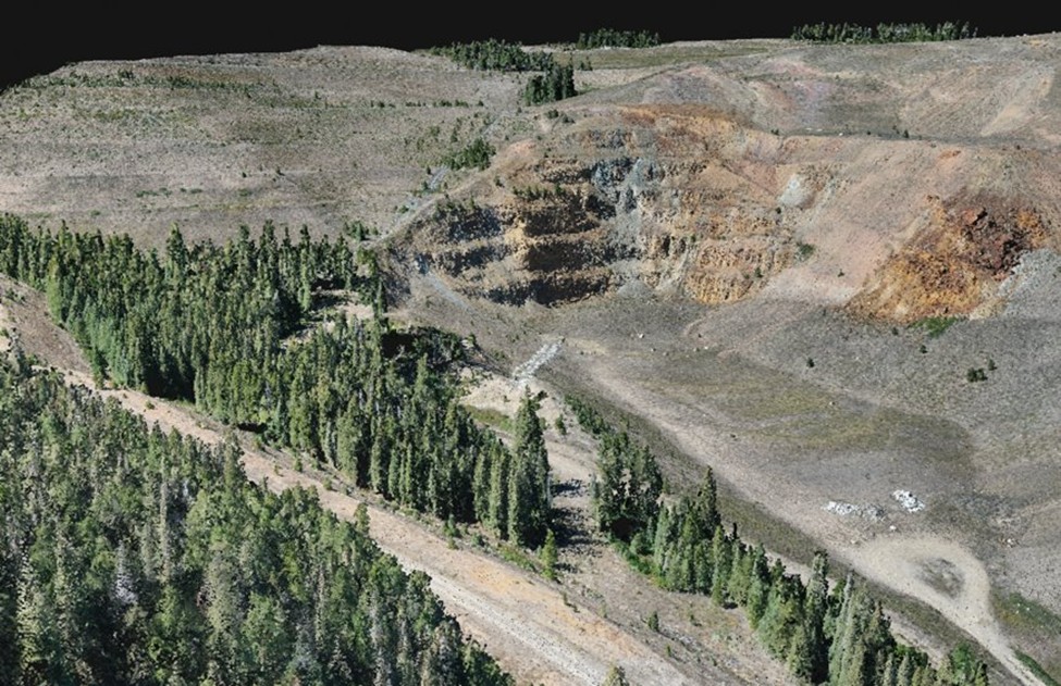 RGB point cloud of Beal mine covering 347 acres, GSD 1.7cm/pixel