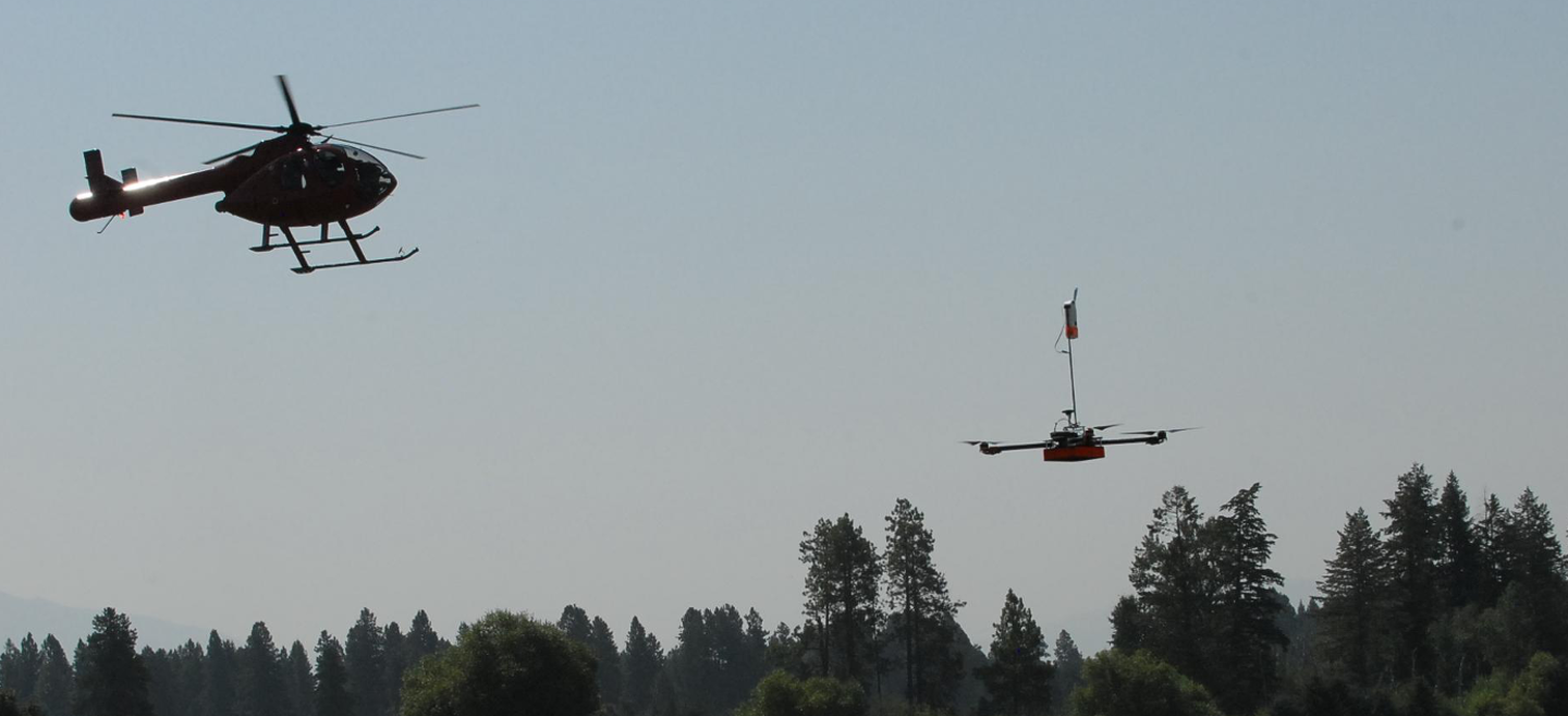 Weather quadcopter on its way to 9500 ft above sea level in a comparison test with balloon-borne radiosondes