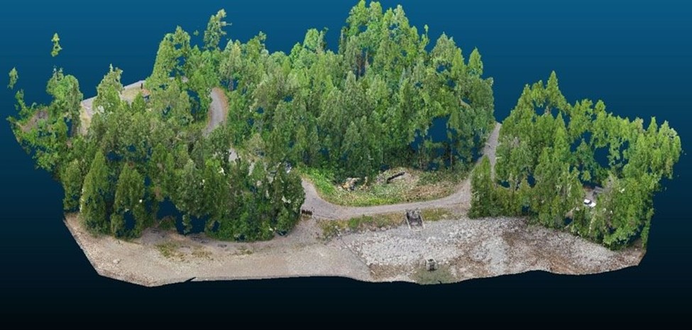 RGB pointcloud of Lion Lake Dam