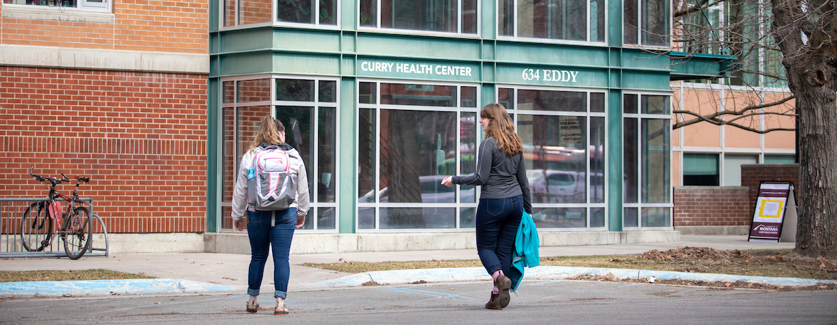 Curry Health Center on campus