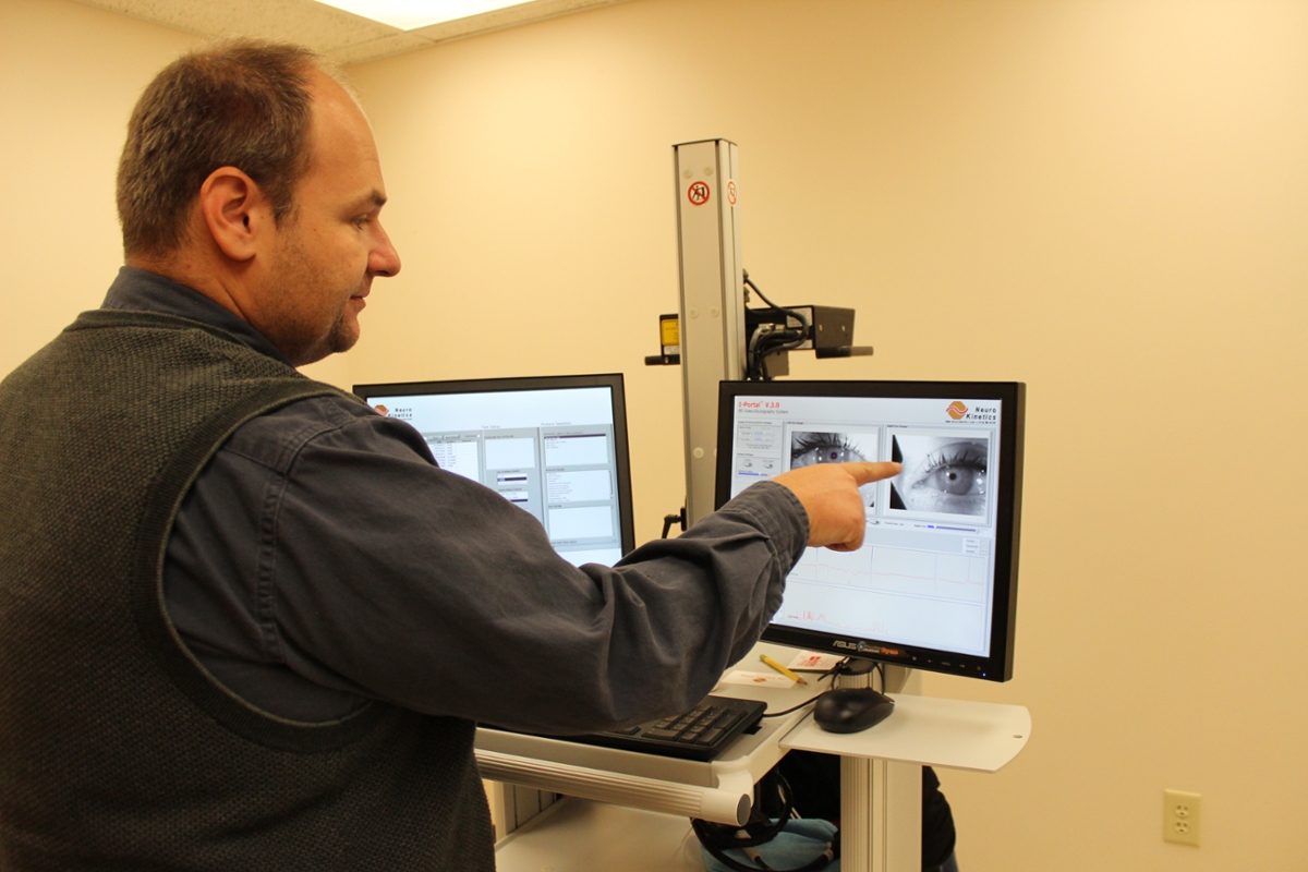 Alex with IPortal Screen