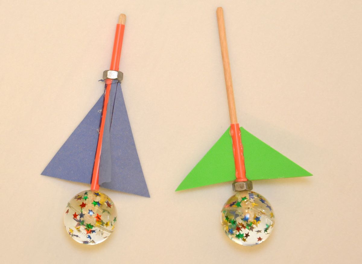 Two bouncy rockets