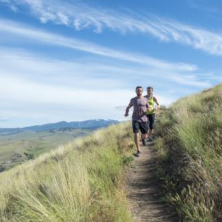 Runners on trail