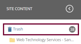 Screenshot of Trash in Cascads