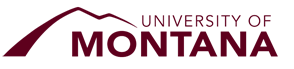 University of Montana logo with a stylized maroon mountain graphic.