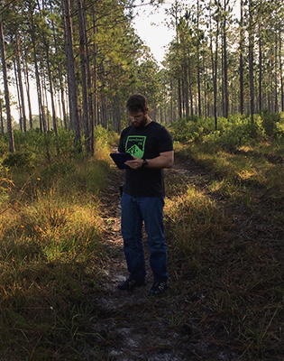 CIRE's Matt Nelson working at Avon Park Air Force Range