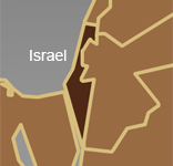 simple map outline of israel