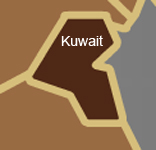 simple map outline of kuwait