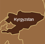 simple map outline of kyrgyzstan