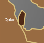 simple map outline of qatar