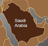 simple map outline of saudi arabia