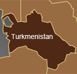 simple map outline of tukmenistan