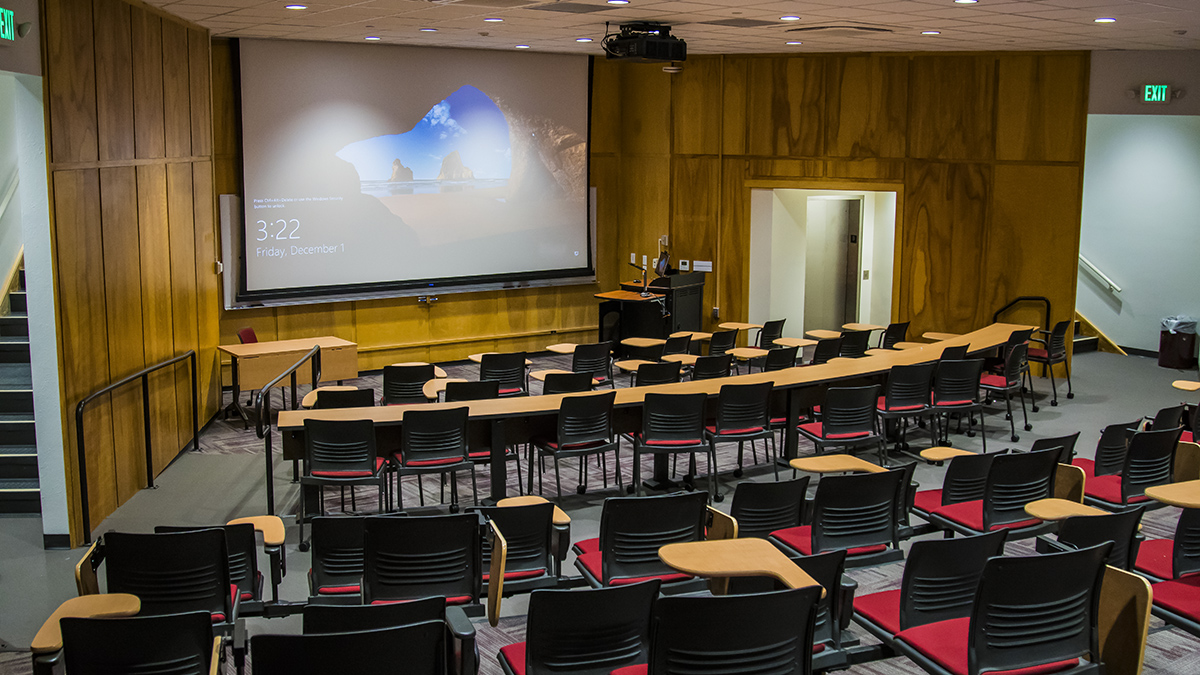 The new underground lecture hall in the University of Montana's Liberal Arts building