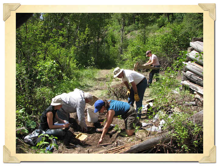 Crews Excavating near the standing 1869/1870 Cabin in Louiseville