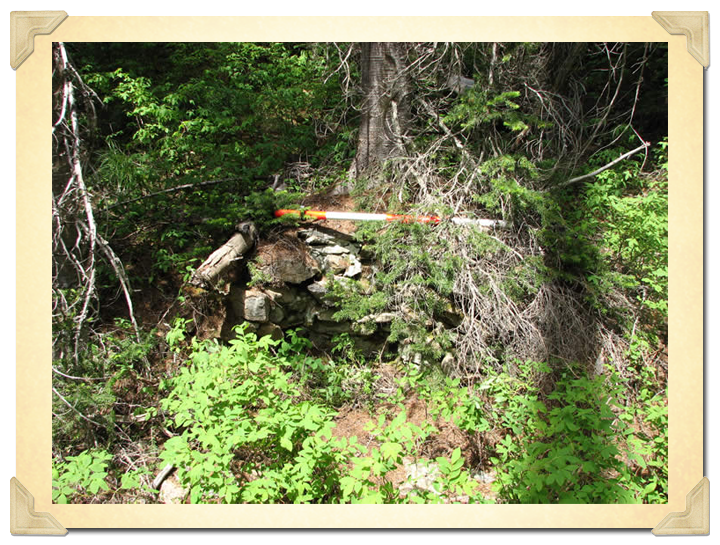 Chinese rock hearth found at Forest City in Cedar Creek.