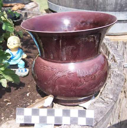 Chinese spittoon commonly used by Opium smokers