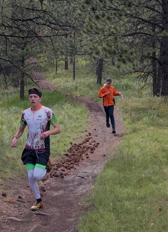 Orienteering racers during a meet