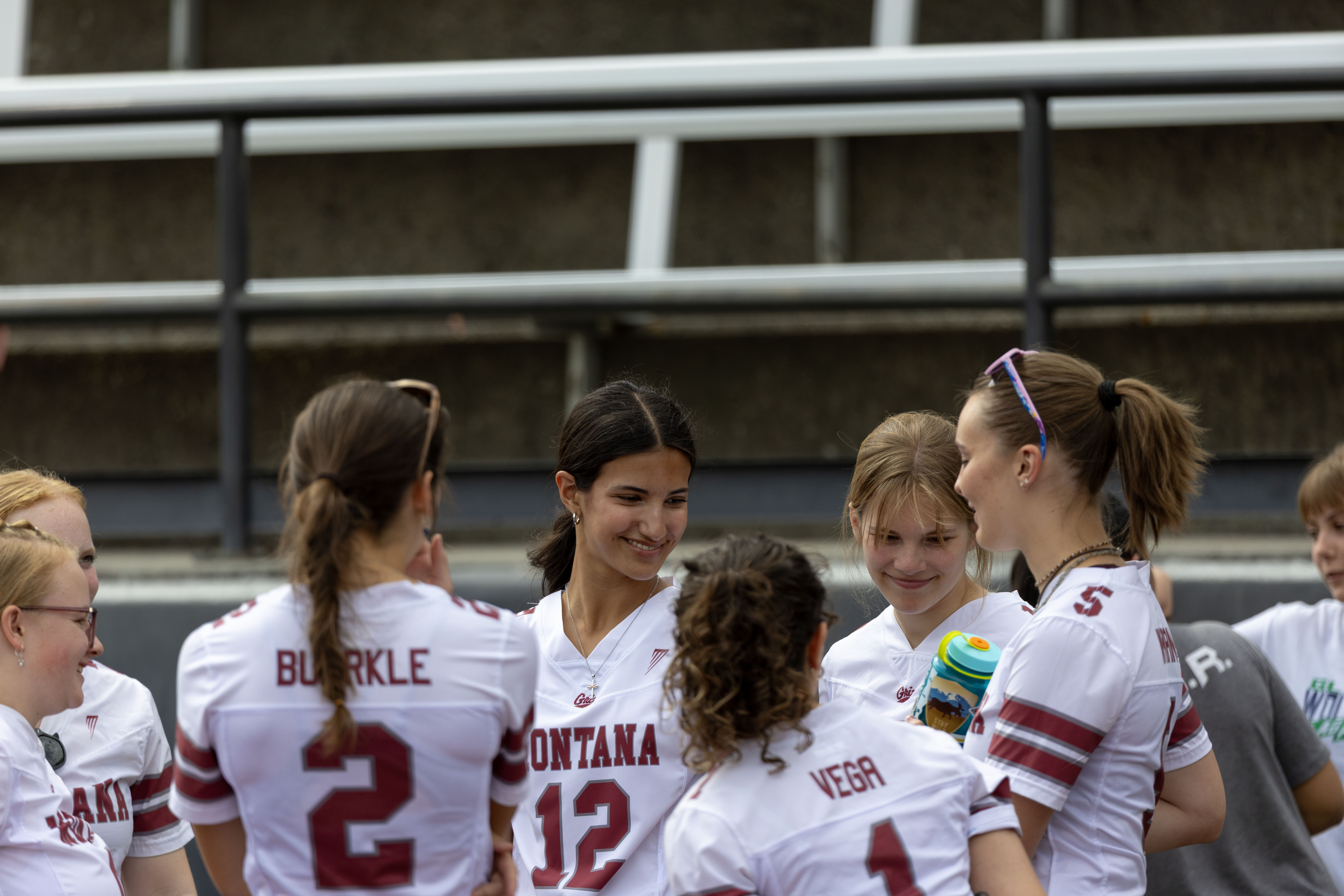 Flag Football Players Standing Around