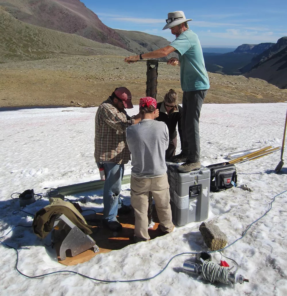 Researchers studying Ice Patch