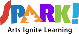 Colorful logo for SPARK! with the tagline "Arts Ignite Learning."