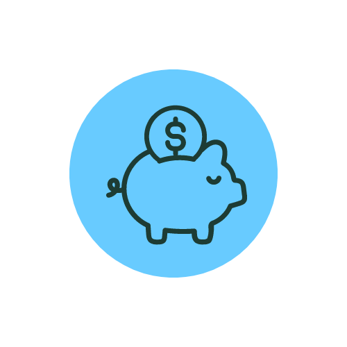 cartoon image of a piggy bank with a coin sticking out of the top