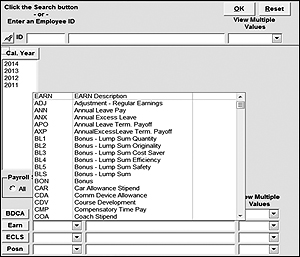 another example of bdca codes popup