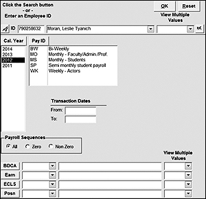 example of payroll report by employee window