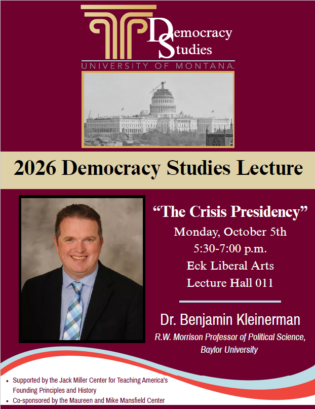 DSP 2026 Democracy Studies Lecture Flyer