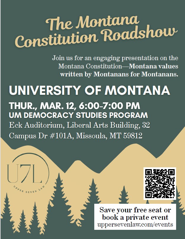 Montana Constitution Roadshow flyer