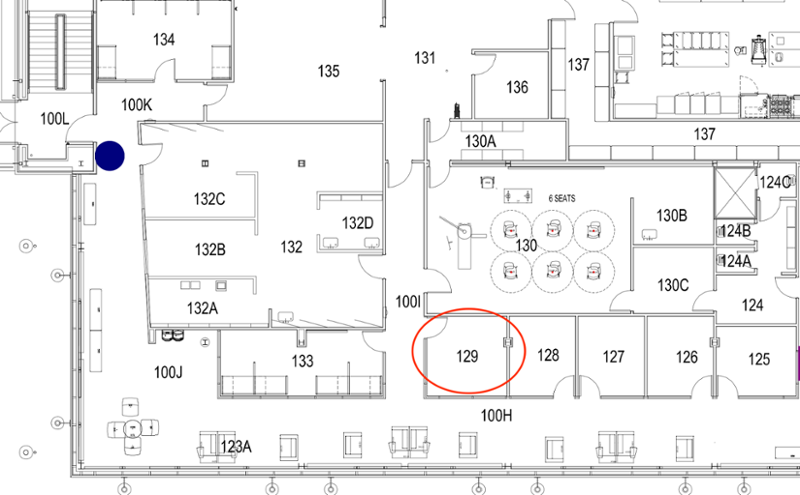 The layout of the River Level of the Missoula College River Campus. 