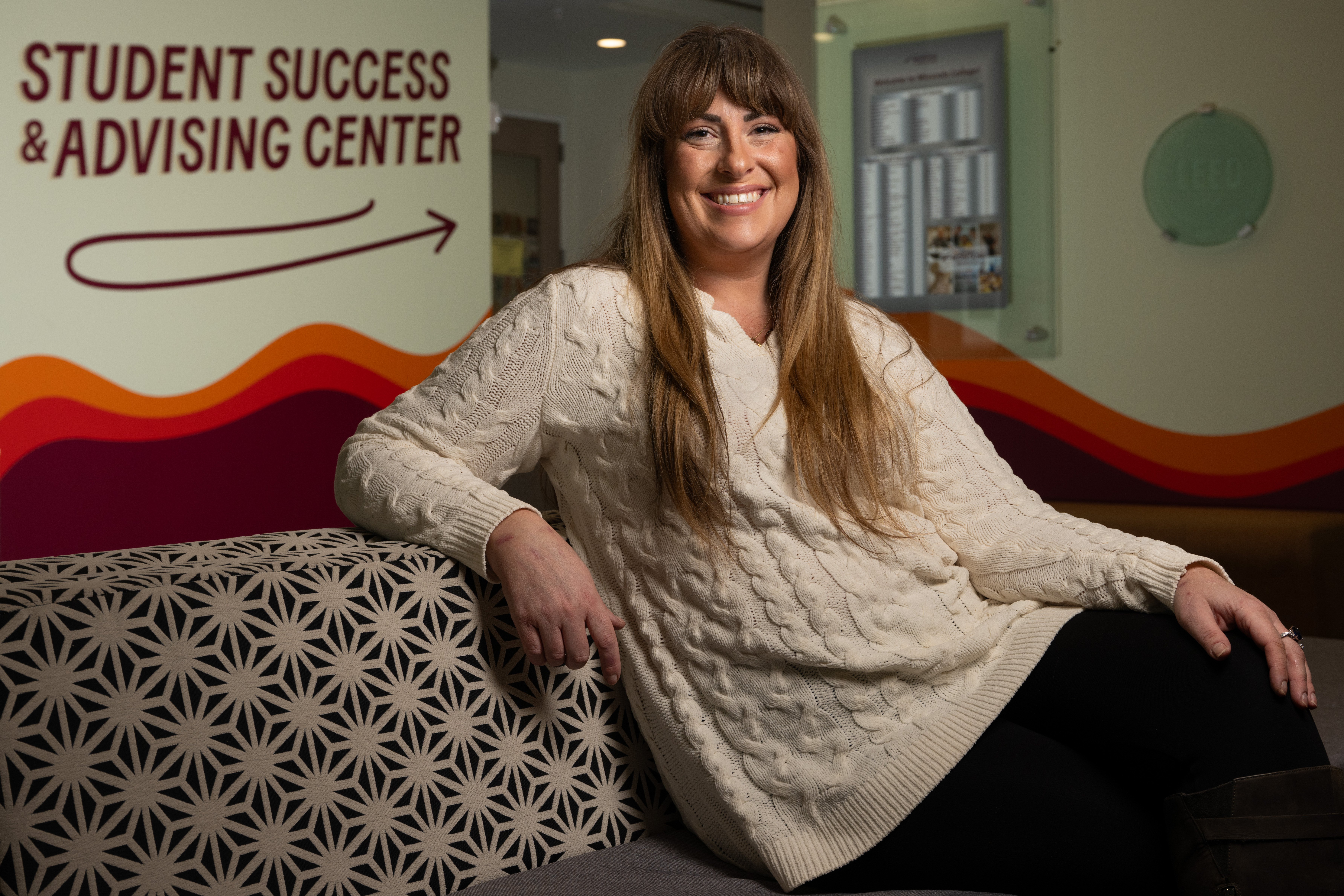 Jordan Patterson at the Missoula College Student Success and Advising Center