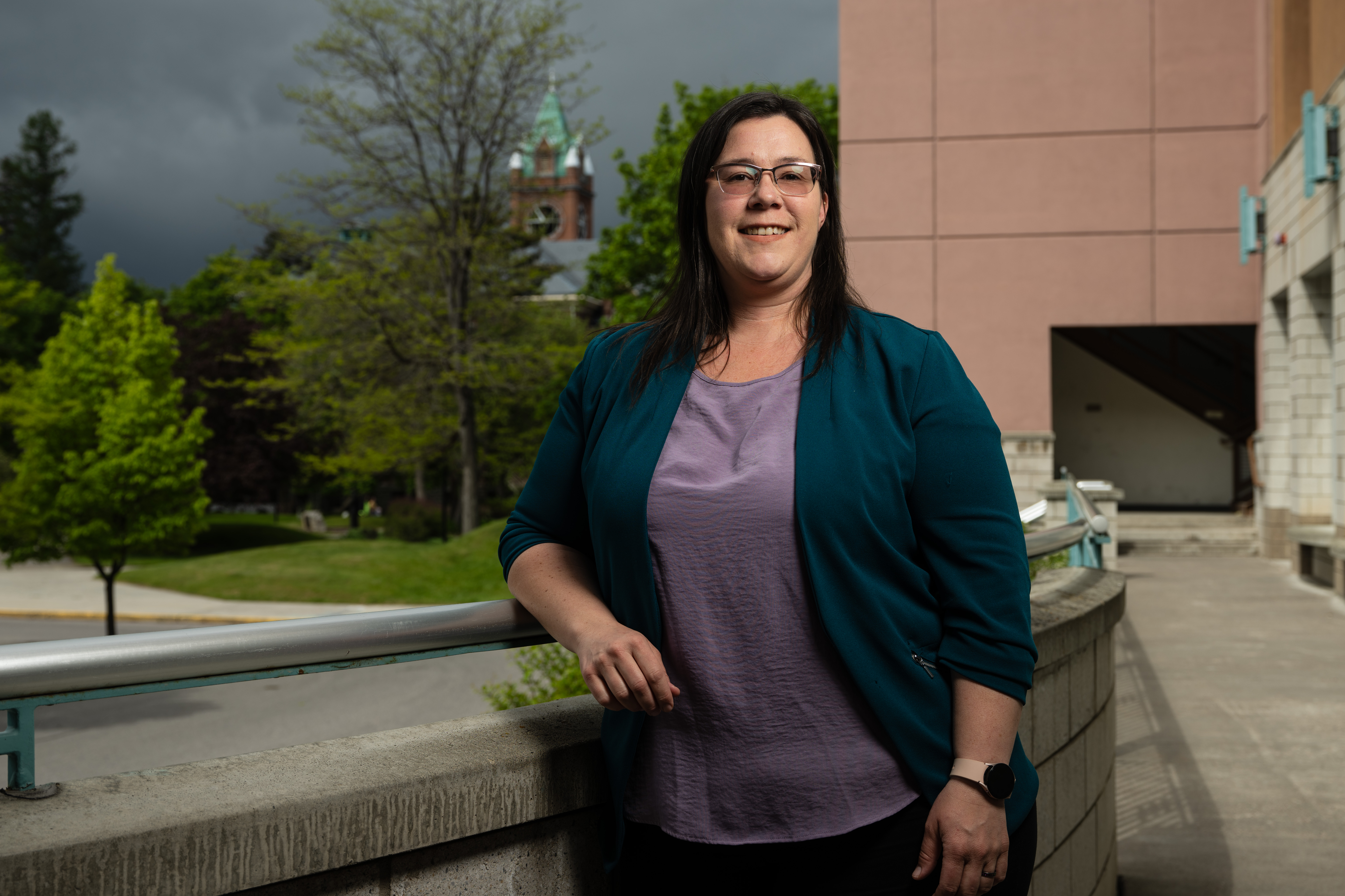 Nicole Thompson outside the TODD building.