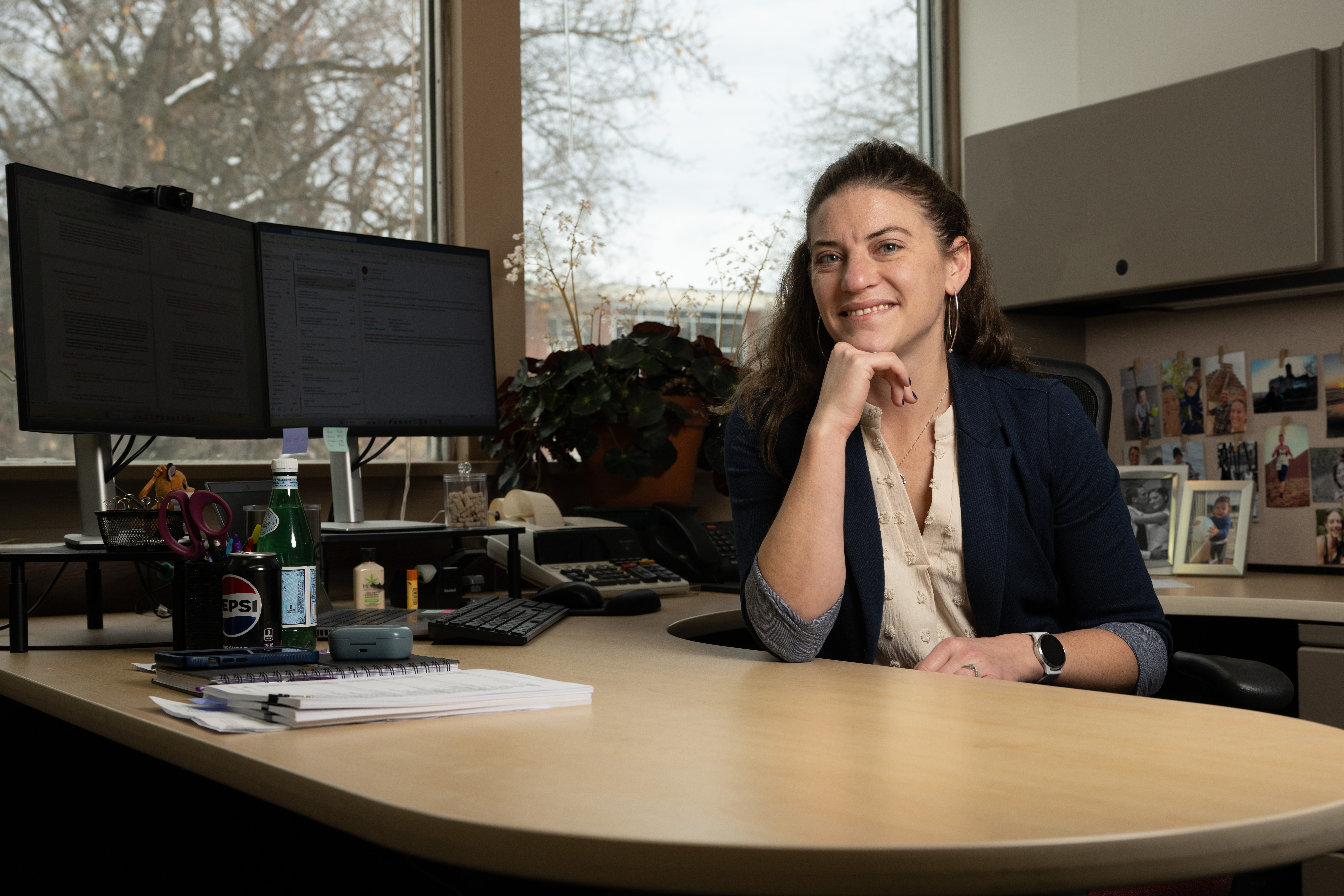 Rachel Buswell at her desk